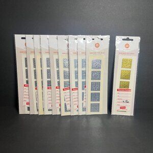 Lot of 10 M by Staples Silver & Gold Harlequin Embossed Foil Seals - 200 Pieces
